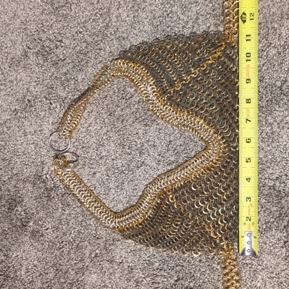 Gold and Black Chainmail Halter Top - Picture 3 of 4